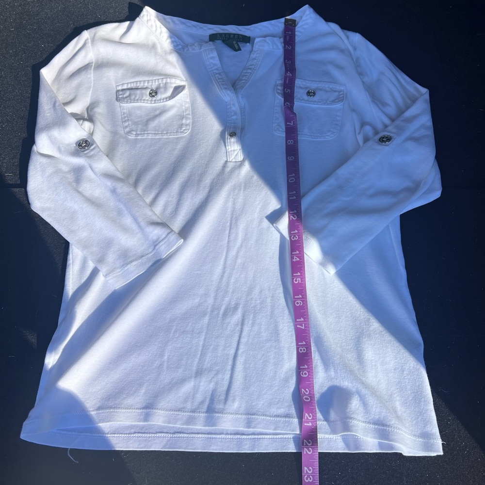 Lauren Ralph Lauren White Women’s Blouse/Shirt Size Medium